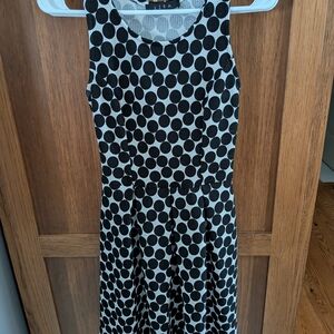 Zara Monochrome Polka Dot Midi Dress